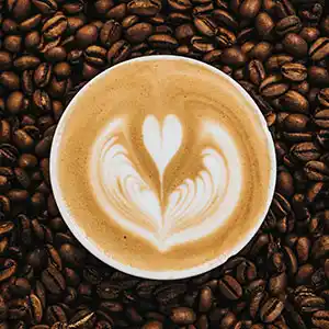 Cappuccino mit Herz.